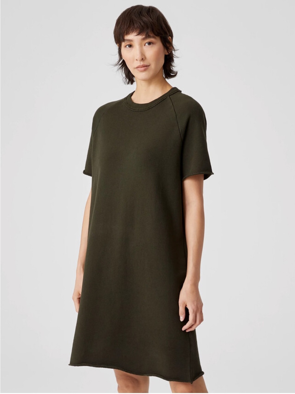 Eileen Fisher Organic Cotton French Terry Dress
